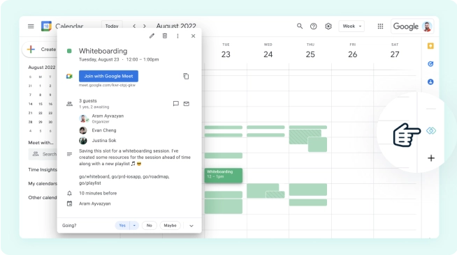 Converting Go Links® in a Google Calendar event